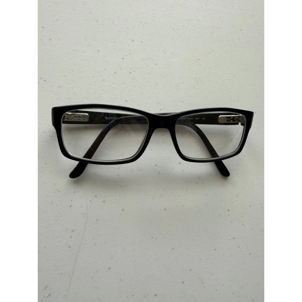 Safilo ELASTA 1639 0807 140 Black Rim Eye Glasses Frames Only